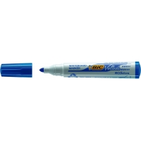 Bic Velleda 1701 ECOlutions Marcadores para Pizarra, Punta Redonda, Trazo de 1.5 mm, Tinta base alcohol, Borrado facil, Azul