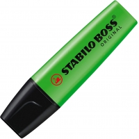 Stabilo Boss 70 Pack de 4 Marcadores Fluorescentes, Trazo 2-5mm, Verde