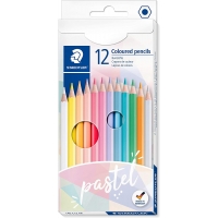 Staedtler 146C Pack de 12 Lapices de Colores Pastel Hexagonales, Mina Suave