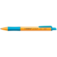Stabilo Pointball Boligrafo Retractil, Punta de 1mm, Tinta de Aceite, Grip Turquesa