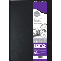 Daler Rowney Simply Cuaderno de Dibujo Cosido A3 100g/m2 Cubierta Rigida 54 Hojas Color Blanco