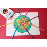 Giotto Colors 3.0 Pack de 24 Lapices Hexagonales de Colores, Mina 3 mm