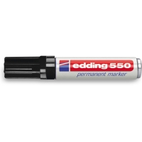 Edding 550 Rotulador Permanente, Trazo entre 3 y 4 mm, Seca rápido, Negro