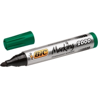 Bic Marking 2000 Ecolutions Rotulador Permanente, Tinta base alcohol, Seca rápido, Verde
