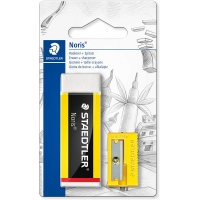 Staedtler Noris 526 - Pack de 1 Goma de Borrar de Plastico + 1 Sacapuntas