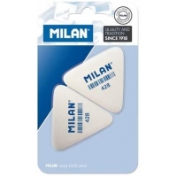 Milan 428 - Pack de 2 Gomas de Borrar Triangulares, Miga de Pan
