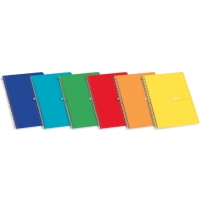 Enri Plus Cuaderno Espiral Cuarto 1 Linea 80 Hojas 60gr con Margen Cubierta Blanda Colores Surtidos