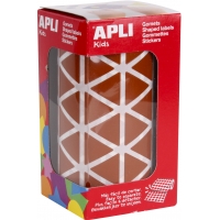 Apli Gomets Triangulares Marron 20x20x20mm - 59 Hojas Pretroqueladas - 2832 Gomets por Rollo - Ideal para Escuelas y Talleres In