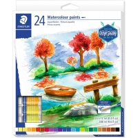 Staedtler Pack de 24 Tubos de Acuarela 12ml Colores Brillantes