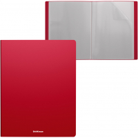 Carpeta con Fundas Erichkrause Matt Classic, 20 Fundas, A4, Rojo