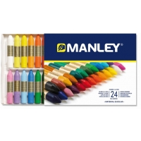 Manley Pack de 24 Ceras Blandas de Trazo Suave