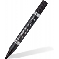 Staedtler Lumocolor 348 Rotulador Permanente de Doble Punta, Negro