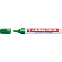 Edding 3300 Rotulador Permanente, Punta Biselada, Trazo 1-5mm, Seca rápido, Verde