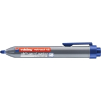 Edding Retract 12 Rotulador para Pizarra Blanca Retractil, Trazo entre 1.5 y 3mm, Seca rápido, Azul