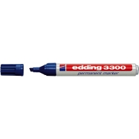 Edding 3300 Rotulador Permanente, Punta Biselada, Trazo 1-5mm, Seca rápido, Azul