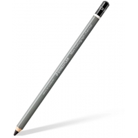Staedtler Mars Lumograph Charcoal 100C Pack de 3 Lapices de Grafito + Difuminador, Alta Proporción de Carbon y Carboncillo, Grad