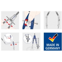 Staedtler Mars 552 01 Compas de Precision con Aiuste Rapido y Articulado