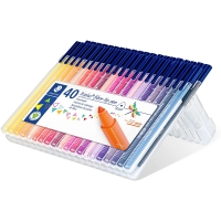 Staedtler Triplus 323 Pack de 40 Rotuladores de Punta Fina, Trazo 1mm