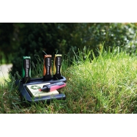 Stabilo Green Boss Set de Mesa de 4 Marcadores Fluorescentes + Bloc de Notas Adhesivas 100% Papel Reciclado, Set Fabricado 98