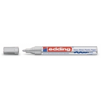 Edding 750 Rotulador Permanente, Trazo 2-4mm, Seca rápido, Plata