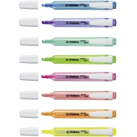 Stabilo Swing Cool Pack de 8 Marcadores Fluorescentes, Punta Biselada, Trazo 1-4mm, Antisecado, Colores Surtidos