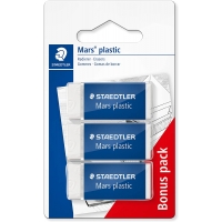 Staedtler Mars Plastic - Pack de 3 Gomas de Borrar