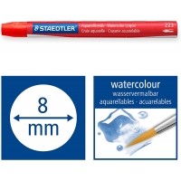 Staedtler Crayones Acuarelables 223 Pack de 24 Lapices de Cera, Muy Opacos