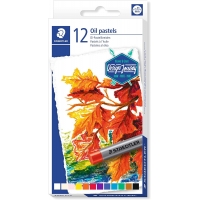 Staedtler Pasteles al Oleo 2420 Pack de 12 Ceras Blandas, Muy brillantes