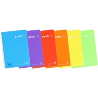 Enri Plus Cuaderno Espiral Folio 1 Linea 80 Hojas 90gr con Margen Tapa Plastico Colores Surtidos