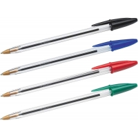 PACK 4 Bic Cristal Original, Punta 1.0mm, Trazo 0.4mm, Colores Surtidos