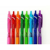 PACK 8 Boligrafos Uni-ball Jet Stream Sport Colores Boligrafo Retractil, Punta 0.7 mm, Secado Instantaneo, Colores Surtidos