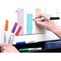 Bic Velleda 1741 Pack de 6 Rotuladores para Pizarra, Punta media, Trazo de 1.4mm, Borrado facil, Varios colores