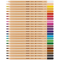Milan Pack de 24 Lapices Hexagonales de Colores, Mina gruesa 3.5mm