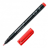 Staedtler Lumocolor 318 Rotulador Permanente, Punta Fina Redonda, Trazo 0.6mm, Rojo