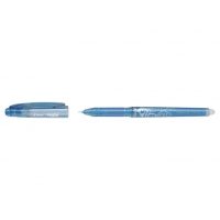 Pilot Boligrafo de gel borrable Frixion Point, Punta fina de aguja 0.5mm, Trazo 0.25mm, Grip, Azul Claro