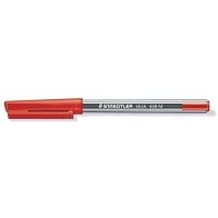 Staedtler Stick 430 Boligrafo con Capuchon, Punta 0.35mm, Tinta Endeleble,  Rojo