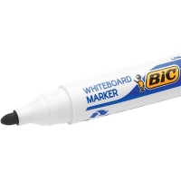 Bic Velleda 1701 ECOlutions Marcadores para Pizarra, Punta Redonda, Trazo de 1.5 mm, Tinta base alcohol, Borrado facil, Rojo