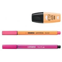 Stabilo Pastellove Pack de 18 Marcadores y Rotuladores, 6 Rotuladores Premium Pen 68 Mini, 6 Rotuladores Point 88 Mini y 6 Rotu