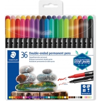 Pack de 36 Rotuladores Staedtler 3187 Permanentes de Doble Punta