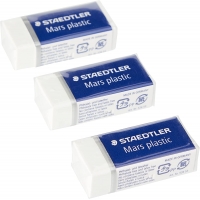 Staedtler Mars Plastic - Pack de 3 Gomas de Borrar
