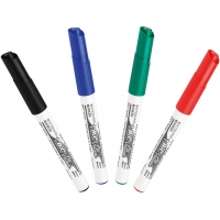 Bic Velleda 1741 Pack de 4 Rotuladores para Pizarra, Punta Media, Trazo de 1.4mm, Borrado facil, Varios colores