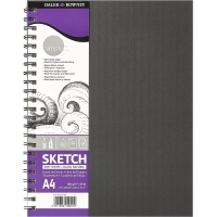 Daler Rowney Simply Cuaderno de Dibujo A4 Cubierta Rigida con Encuadernacion en Espiral 100g/m2 Color Blanco