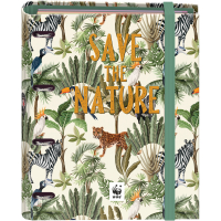 Dohe WWF Save the Nature Carpeta de 4 Anillas A4 con Recambio de 100 Hojas, 4 Separadores