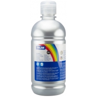 Milan Botella de Tempera 500ml Color Plata