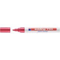 Edding 750 Rotulador Permanente, Trazo 2-4mm, Seca rápido, Rojo