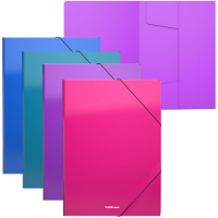 Erichkrause Pack de 4 Carpetas Solapas Matt Vivid, A4, Colores Surtidos
