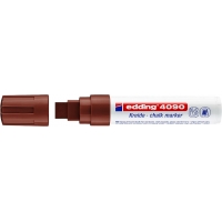 Edding 4090 Rotulador de Tiza Liquida, Punta Biselada, Trazo entre 4 y 15mm, Olor Neutro, Marron
