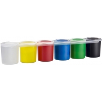 Milan Pack de 6 Botes de Pintura para Dedos 25 ml Colores Surtidos