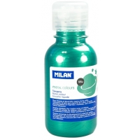 Milan Botella de Tempera 125ml Color Verde Metalizado
