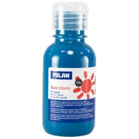 Milan Botella de Tempera 125ml Color Azul Fluorescente